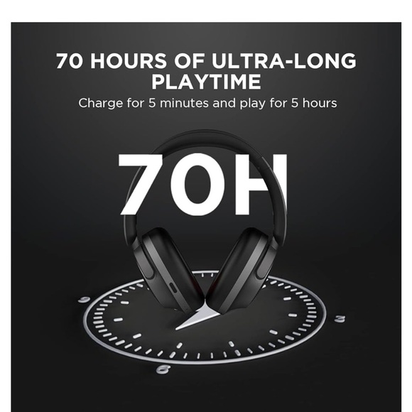 1MORE SonoFlow Active Noise Cancelling Headphones, Bluetooth Headphones - Picture 9 of 10